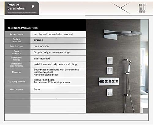 Handheld Showerhead with Constant Temperature and Rain Function