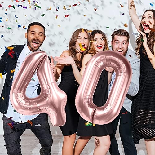 40 Inch Jumbo Rosegold Birthday Balloon Numbers