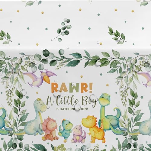 Dinosaur Baby Boy Shower Tablecloth 3 Pack