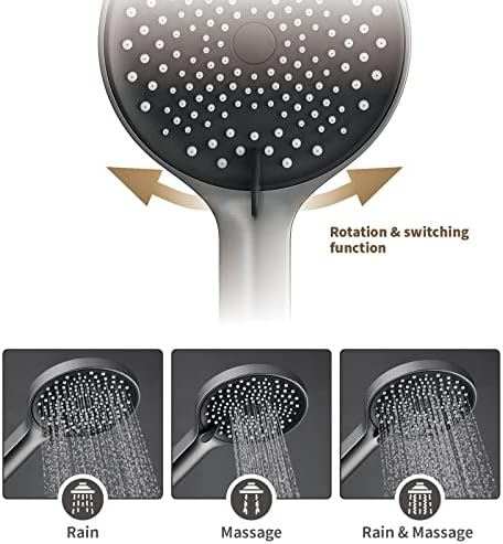 Gray Handheld Shower Head Set with 3 Spray Settings