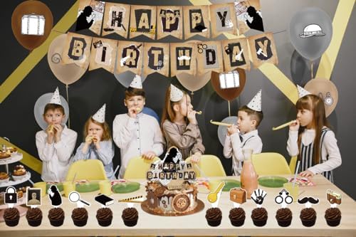 Detective Birthday Party Decorations with Balloons
