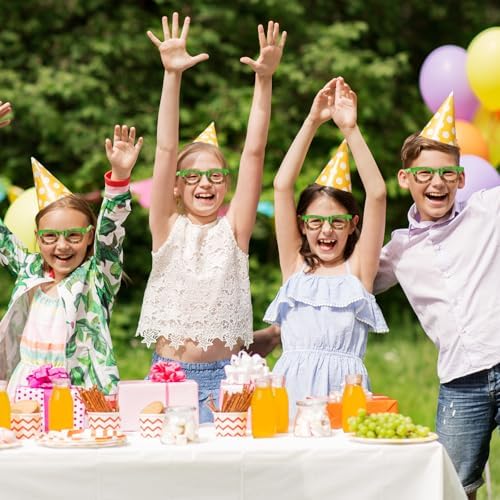 36 Pack Pixel Theme Paper Glasses for Parties