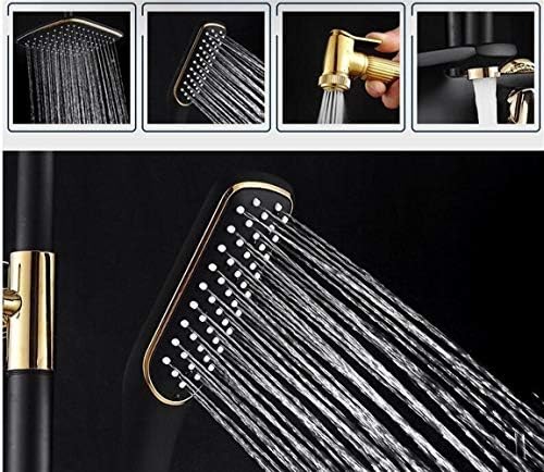 Durable Black Gold Handheld Shower Head with Rain Function