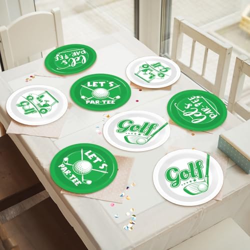 48Pcs Golf Themed Paper Plates for Birthday Parties