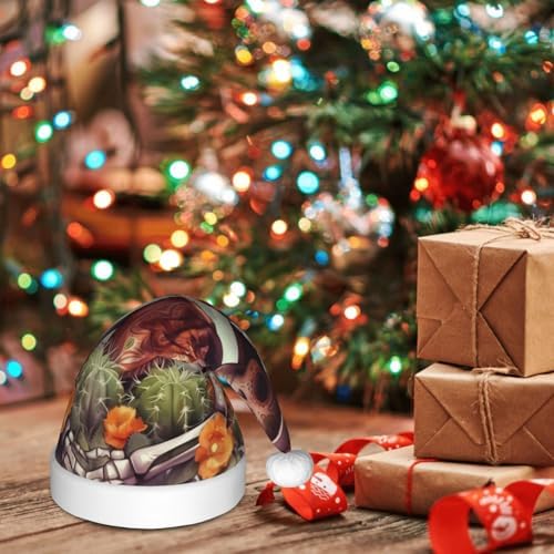 Augenstern Christmas Santa Hat For Kids Unisex Skeletons Cactus Mexico