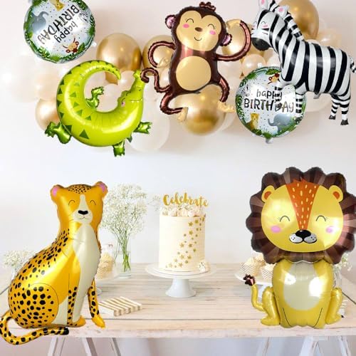 Zoo Animal Foil Balloon Set for Parties