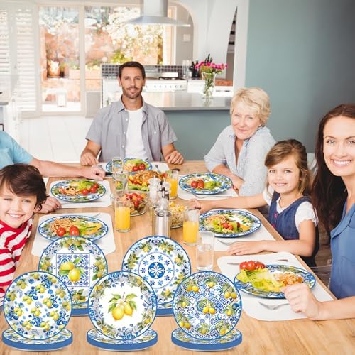 60PCS Lemon Theme Paper Plates for Birthday and Party