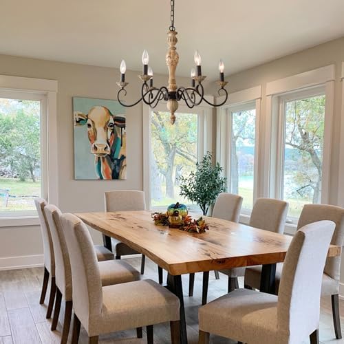 Rustic French Country 6-Light Chandelier
