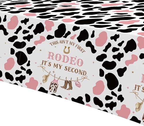 Western Cowgirl 2nd Birthday Tablecloth Set