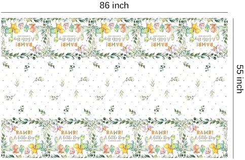 Dinosaur Baby Boy Shower Tablecloth 3 Pack