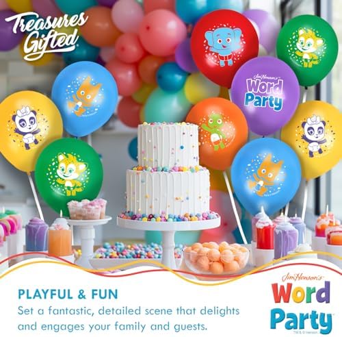 Treasures Gifted Word Party Balloons 24 Pack 12 Inch