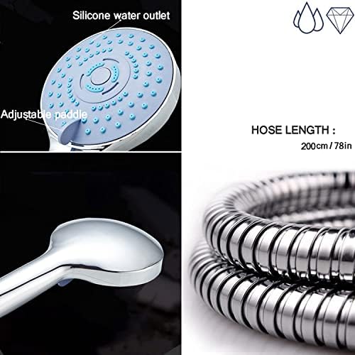 Stainless Steel Shower Head with 5 Spray Settings and 60 Inch Hose