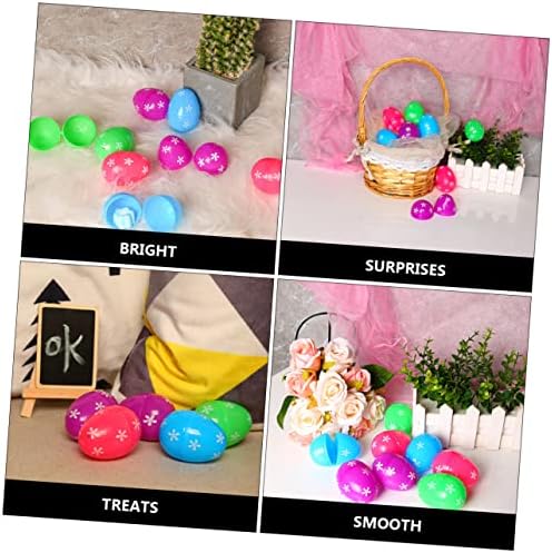 Toyvian 48Pcs Easter Eggs Fillable Plaything