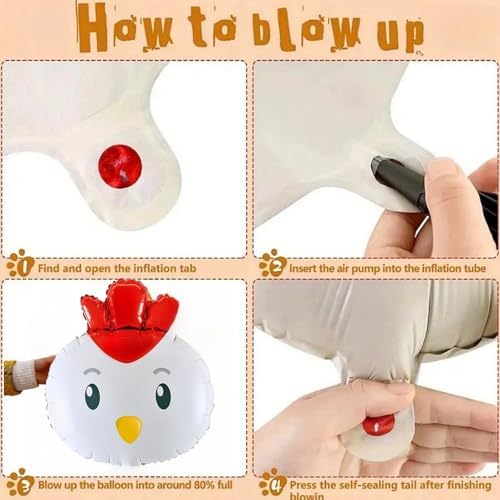 9pcs Farm Animal Foil Balloons for Parties