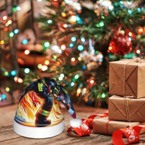 Augenstern Christmas Hat Fire Fighter Hero Santa Hat Unisex