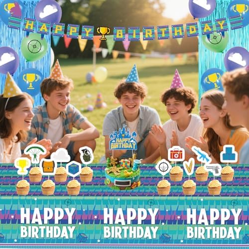 53PCS Video Game Birthday Party Decorations for Boys