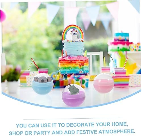 BESTonZON 50Pcs Fillable Round Capsules Multi Purpose Party Favors