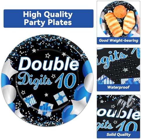 Qyeahkj 100 Pcs 10th Birthday Decorations for Boys