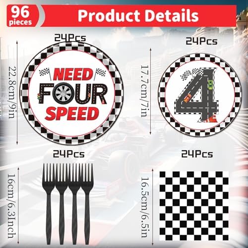 Need Four Speed Racing Car Plates and Napkins Set