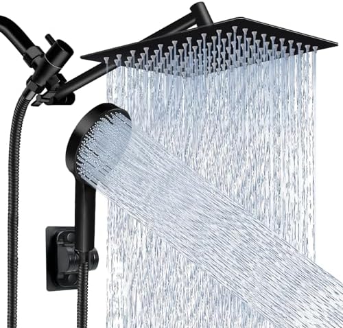 Nottia 10 Inch High Pressure Rain Shower Head with Handheld Spray Combo