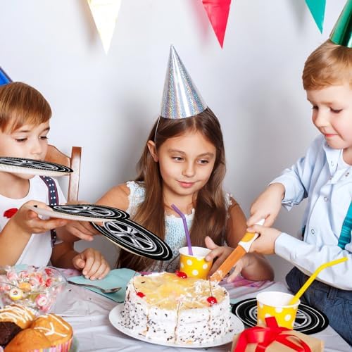 96 Pcs Race Car Party Plates Napkins Set for Kids Birthday
