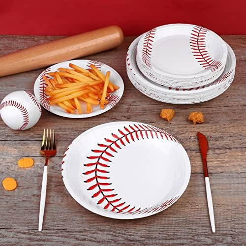 ADXCO 72-Pack Baseball Themed Paper Plates