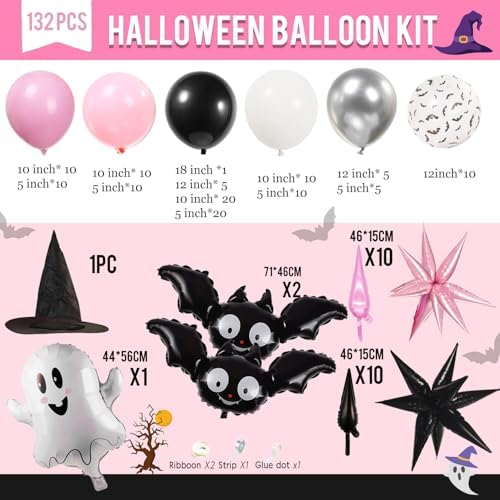 Kozeel Halloween Balloon Garland Kit 130PCS