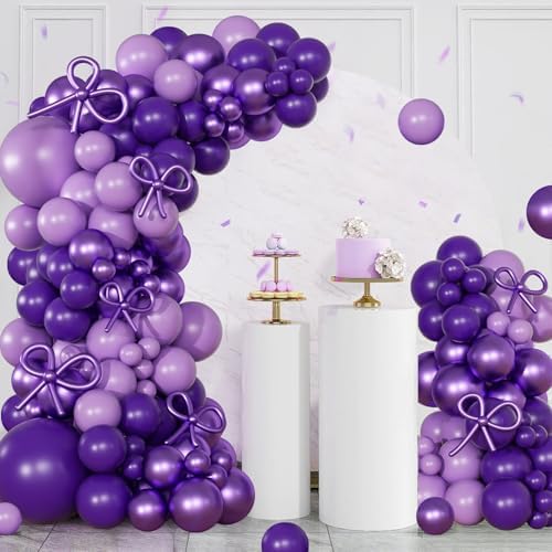 Purple Balloon Arch Garland Kit for Birthday Decorations