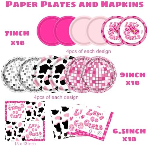 Cowgirl Birthday Party Decorations with Plates and Napkins