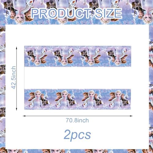 2 Packs Disposable Tablecloth for Frozen Birthday Party and Baby Shower
