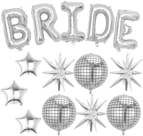 Silver Bride Balloons Decor Set for Bridal Shower