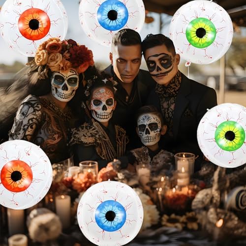 Tedercle 6 Pieces 22 Inches Halloween Eyeball Balloons