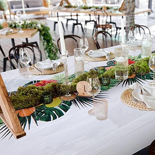 Irenare 3 Piece Hawaiian Luau Tablecloths 54x108 Inch