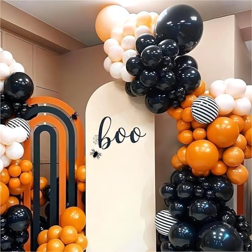 100pcs Black Balloons with 66ft Ribbons for Party Decor