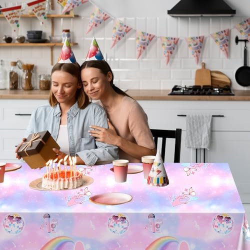 Avezano 3 Pcs Music Birthday Tablecloths