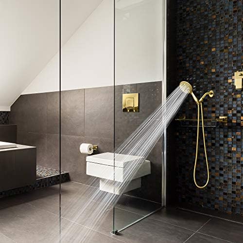 Elite ImperialShine Gold Finish Handheld Showerhead with 6 Faceplate and 6 Spray Settings