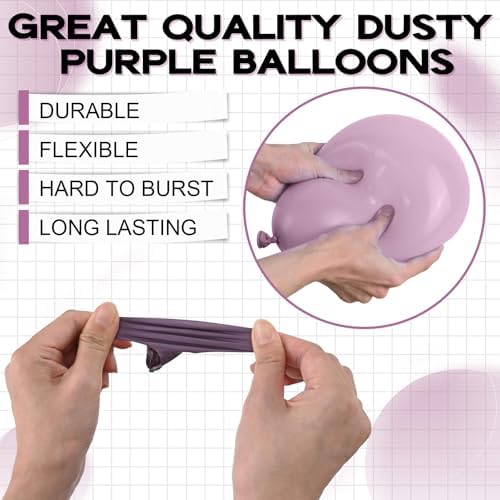 Dusty Purple Balloons 5 Inch 60pcs for Party Decorations