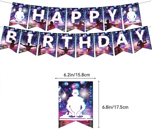 DJ Birthday Decorations with Balloons and Banners