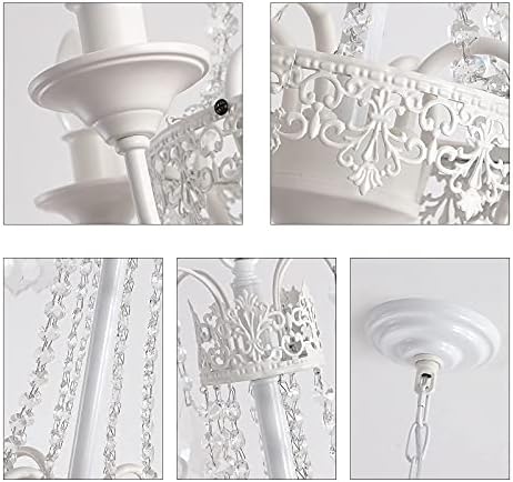 K9 Crystal Mini French Chandelier 4 Light Candle White