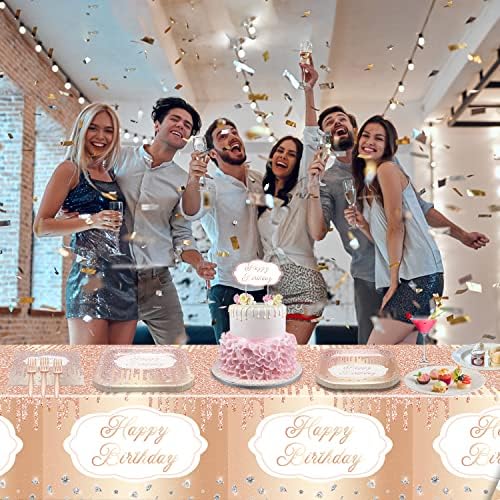 81 Pieces Rose Gold Party Decorations - 20 Serving Set