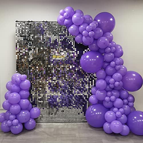 102 Purple Balloons 18In 12In 10In 5In Party Decoration Kit