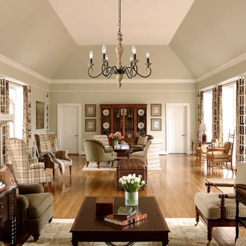 Rustic French Country 6-Light Chandelier