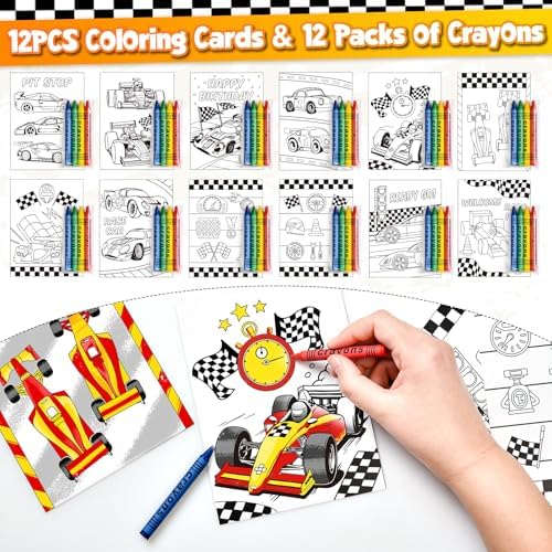 84Pcs Race Car Party Favor Kit for Boys Kids