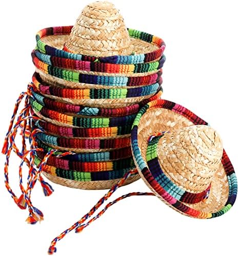 Frcctre 12 Pack Mini Mexican Hat Party Decor