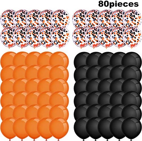 80 Piece 12 Inch Confetti Latex Balloons