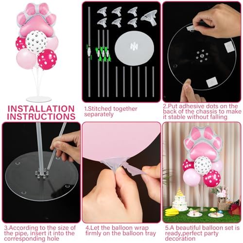 Dog Paw Party Balloons Stand Kit 2 Sets