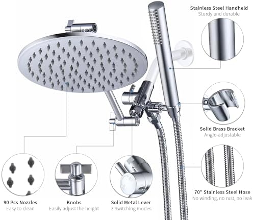 G Promise All Metal Dual Shower Head Combo