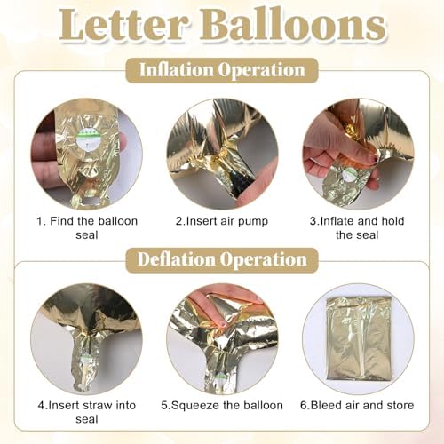 40 Inch Champagne Gold Bride Letter Balloons Set