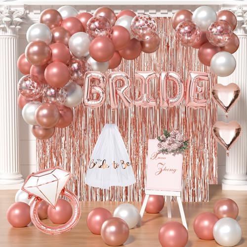 Bachelorette Party Decor Kit Rose Gold Balloons
