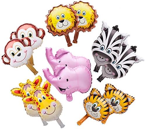 SUN-E Mini Animals Balloons Jungle Safari Set 12PCS